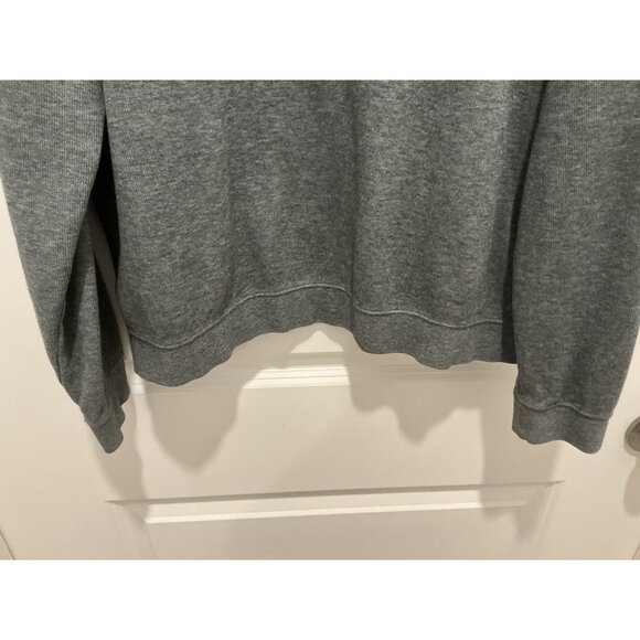 Cutter & Buck 1/4 Zip Large Mens Sweater Grey Cotton Covered Zipper - Picture 3 of 8